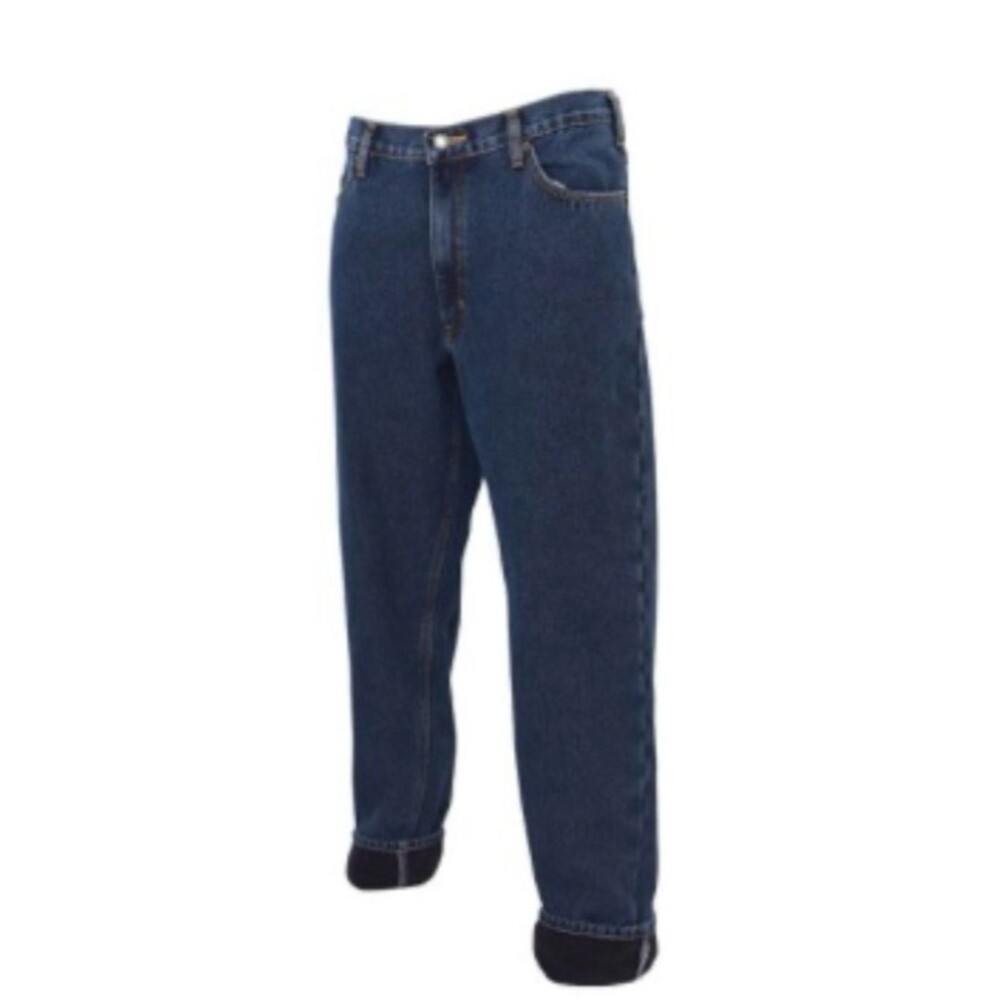 Full blue fleece lined relaxed fit Men's Dark Blue Denim Jeans 40*32 NWT